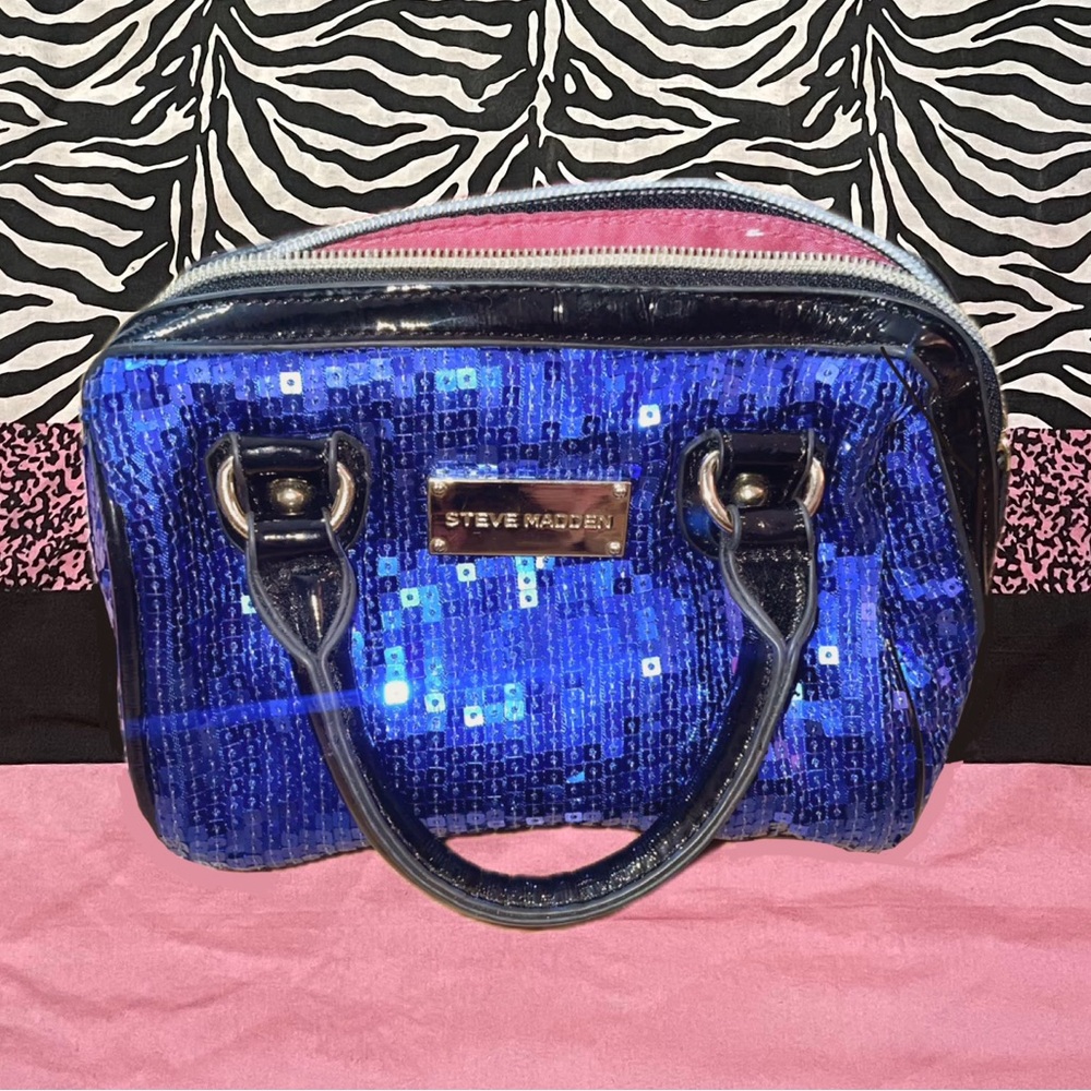 Steve Madden Sparkling Blue Sequin Bag